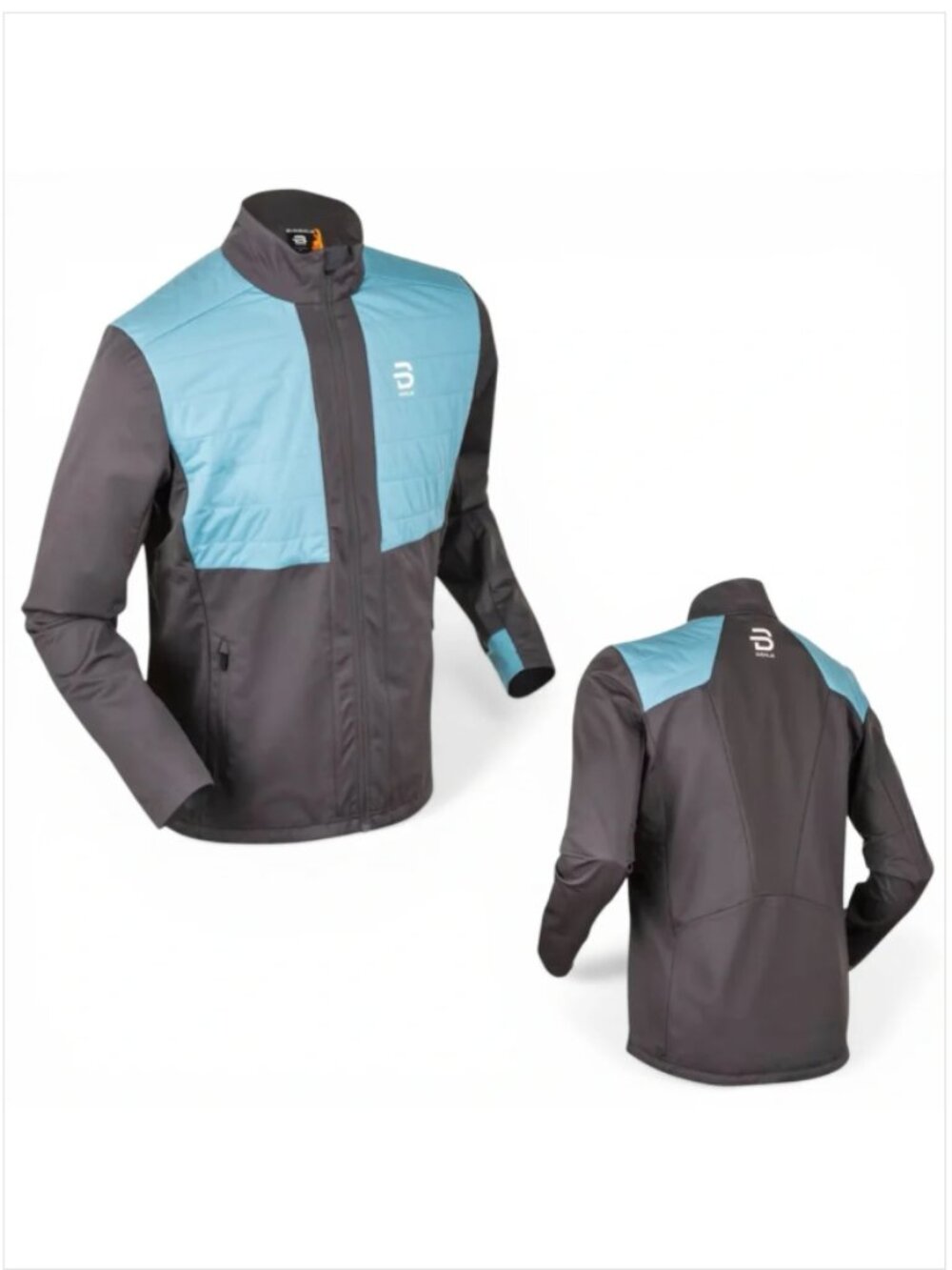 Bjorn Daehlie Aware Nordic Ski Jacket Mens XL Quilted Puffer Softshell Blue